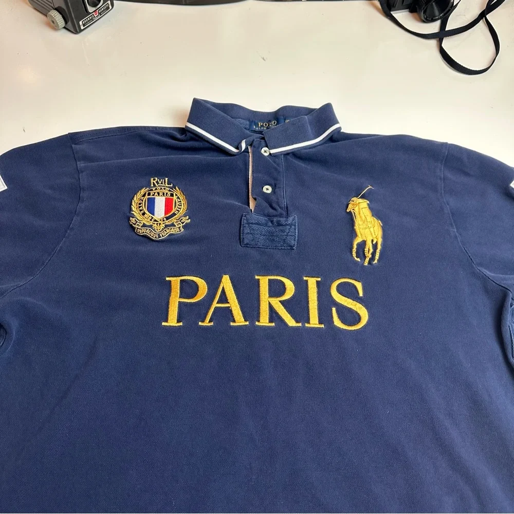 Ralph Lauren Paris Navy Polo Shirt